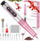 Oukzon Fresa per Unghie 25000RPM, 13 in 1 Lima per Unghie Elettrica Senze Fili con Display LCD, 5 Velocità Regolabile, Portatile Ricaricabile Lima Elettrica Unghie Kit Manicure Pedicure