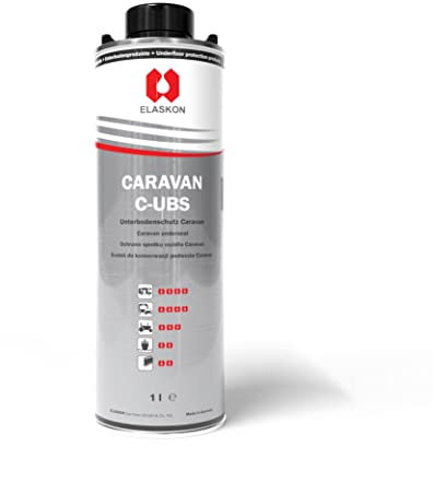 ELASKON C-UBS 1 Liter Caravan Unterbodenschutz (ohne Sprühsytem) / Unterbodenschutz für Wohnwagen und Caravan/Unterbodenschutz Bitumenbasis/Korrosionsschutz Spray und Rostschutz Spray