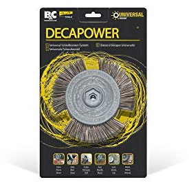 Decapower Schleifbürste Metall | Schleifbürsten-System für harte Metalle | geeignet für alle Bohrmaschinen