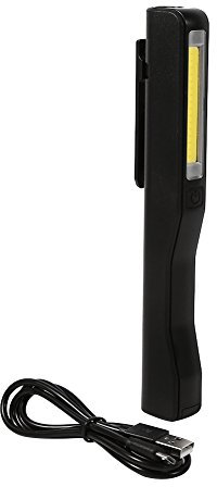 Tnfeeon Lampe de Travail COB Baladeuse USB Rechargeable Inspection Lampes-torche Lampe Aimantée Lampe de Poche pour Atelier Voiture Camping Urgence(Black)