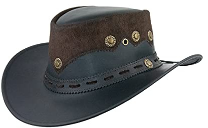 Black Jungle PENTLAND Sombrero de Piel, Sombrero del Oeste de Australia, Sombrero de Vaquero (Negro, S)