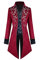 TSIRNK Steampunk Costume Men,Halloween Costumes for Men,Men's Steampunk Vintage Tailcoat (Red, M)