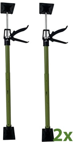 TRUTZHOLM Zargenspanner 57-117 cm Druckplatte Neigbar mit Klicksystem Teleskopstütze Einhandstütze Montagestütze