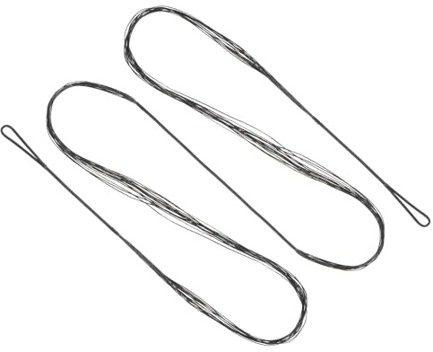 PATIKIL Cuerda de Arco Recurvo, Sustitución de Cuerdas de Arco de 14 Hilos para Equipamiento de Tiro con Arco Universal, Negra Amo 62 (Real 58)