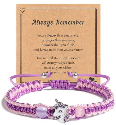 Mezrkuwr Einhorn kinderarmband Armbänder mit Verstellbarem Geflochtenem Seil armbänder für kinder mädchen einhorn geschenke für mädchen armband kinder für beste Freunde