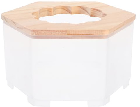 MUELODSIC Bagno Sabbia Criceti Trasparente Vasca Multifunzionale Toilette e Bagnetto per Piccoli Animali Accessori Naturali per Gabbie Gerbilli Chinchilla