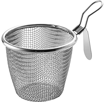 BEAHING 304 rostfritt stål pastasil, pasta hushållskorg nätsil durkslag, nätläckage kommersiellt matlagning nudlar filter köksverktyg
