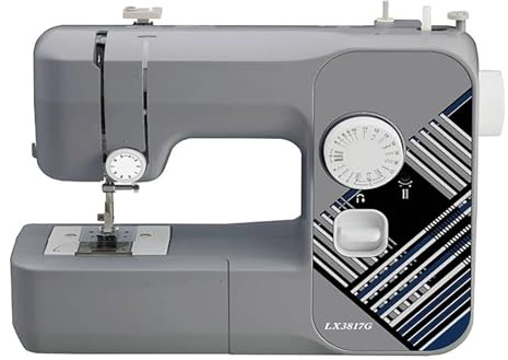17-stygns Bärbar Symaskin I Full Storlek, Broderimaskin, Flera Färgalternativ(Gray)