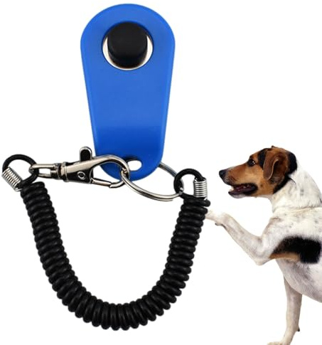 Addestratore Clicker Per Cani - 6,5x3,5x1,7 Cm ABS Acciaio Inossidabile, Cinturino EVA, Resistente | Strumento Di Addestramento Per Animali Domestici Per Cani Gatti Comportamento Di Obbedienza Rinforz