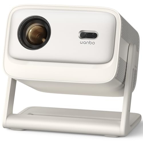Wanbo Vali 1 Pro Proyector con Google TV, Dolby Audio 12W, HDMI 2.1 Compatible 4K, 900 ANSI, HDR10, MEMC, FHD 1080P Nativo, WiFi Bluetooth, Enfoque Automático, Rotación 200°, Cine en Casa