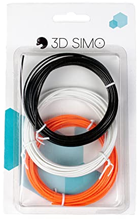3Dsimo ABS II Filament - Orange, Schwarz, Weiß