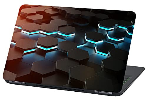 Laptop Folie Cover Abstrakt Klebefolie Notebook Aufkleber Schutzhülle selbstklebend Vinyl Skin Sticker (LP58 Hexagon, 15 Zoll)