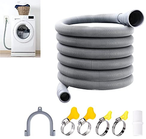 Hahhhha Washing Machine Hose Extension Thickened Universal Washing Machine Dishwasher Drain Waste Hose Extension Kit Home Laundry Room Bathroom Washing Machine Drain Hose Waste Pipe Hoop(size:4m)