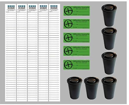60tlg. Filmdosen +Logstreifen + Aufkleber Geocaching Paket Set Anfänger Geocache