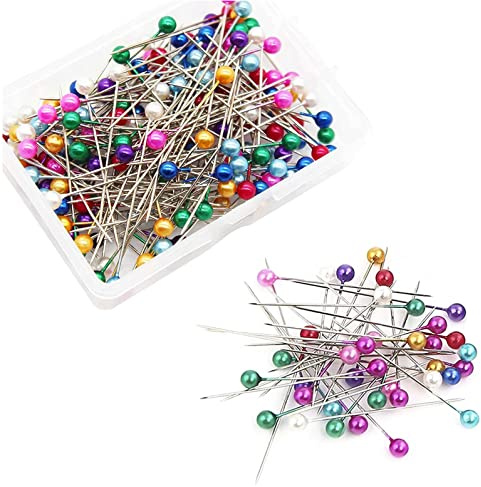 Spilli dritti con testa in plastica, 38 mm, per cucito, trapuntatura, artigianato, sartoria, confezione da 100