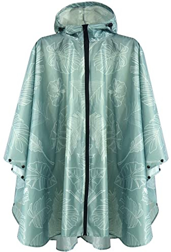 Anyoo ligero impermeable transpirable Ripstop Poncho con tapa para actividades al aire libre