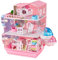 xixi-home Hamsterkäfig Syrischer Zwerghamsterkäfig 3 Etagen Kleintierlebensräume Vollständig transparente Hamsterkäfige aus Acryl mit Hamsterspielzeug-Kits (In Einer Woche angekommen)