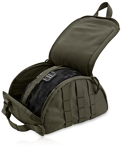 Tactical Helmet Bag Pack,Multi-Purpose Molle Storage Military Carrying Pouch for Sports Hunting Shooting Combat Helmets(Ranger Green).