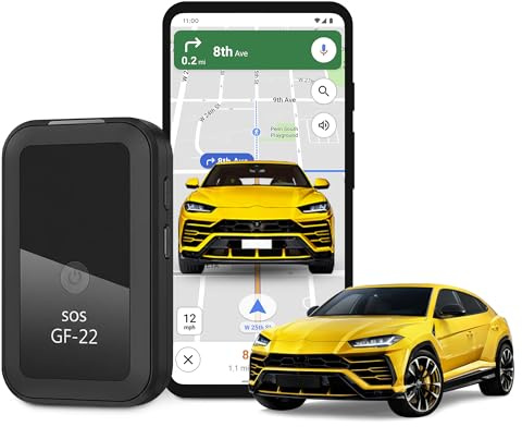 KF Premium Mini GPS-spårare för fordon, husdjur och bagage – dold magnetisk bilspårare i realtid – trådlös GPS-lokalisering med röstinspelning och enkel installation
