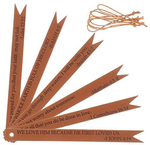 Mobestech Handgefertigte Lesezeichen Aus Leder Buchmarker mit Bibelversen für Studenten Große Christliche Lesezeichen für Frauen und Männer