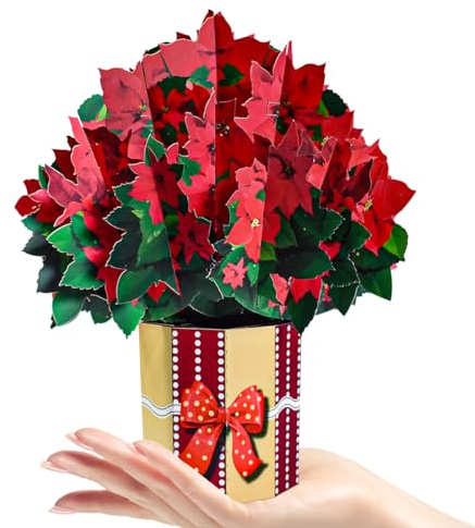 CNLITIHEKA Paper Flowers Bouquet Greeting Cards Get Well Soon Pop Up Cards 3D Popup Birthday Cards with Note Card and Envelope for Mother's Day Thinking of you Thanksgiving Christmas