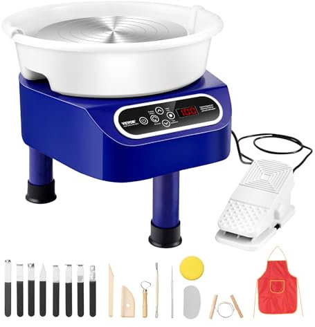 VEVOR YT-01 Töpferscheibe, Blau, 25 cm