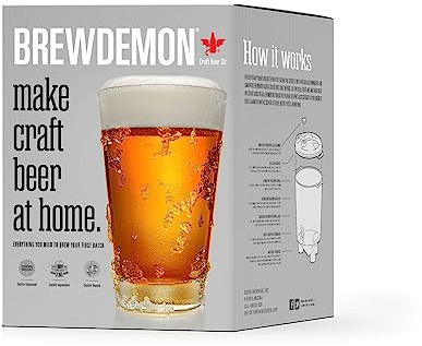 BrewDemon Kit de bière de qualité supérieure - Fermenteur conique qui élimine les sédiments et fait une bière maison délicieuse - 3,8 l Recette incluse