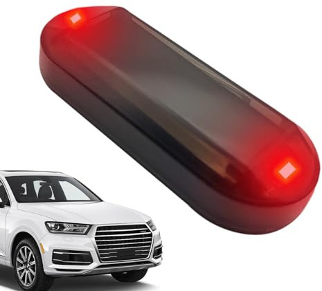 Car Alarm LED Light, Solar Power Car Alarm System Anti-Theft, LED Flashing Security Light, Waterproof Car Security Anti Theft, Long Battery Life Anti Theft Car Device for Motorcycle, Vehicle(red)
