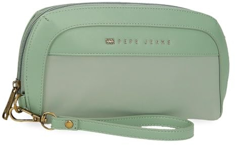 Pepe Jeans Morgan Bolso de Mano Verde 20x11x4 cms Poliéster con detalles en Piel Sintética by Joumma Bags
