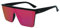 FOURCHEN Lunettes de soleil carrées surdimensionnées pour homme et femme - Haut plat - Grandes nuances de monture, violet