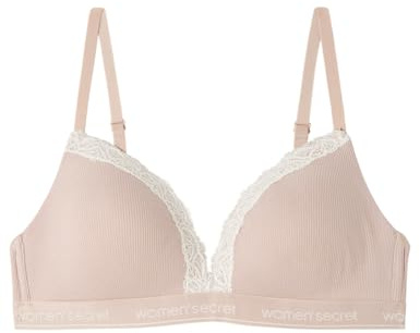 Women'secret Sujetador Triangular CHARMING Algodón Rosa, 90B