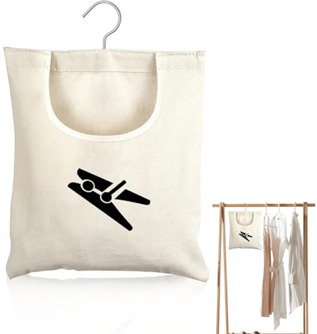 Peg Bag for Washing Line with Hanger, Clothes Peg Bag, Peg Bags for Washing Line for Clothes Socks Underwear