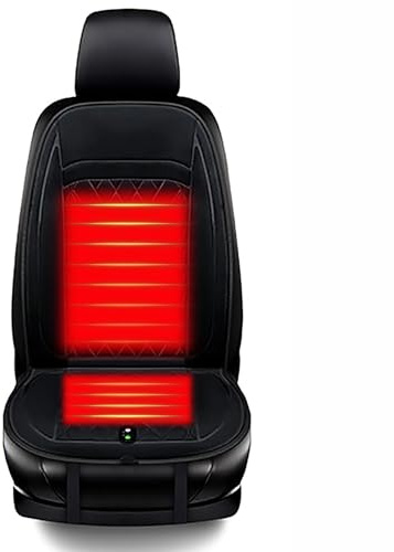 LJLBFB Auto Sitzkissen für FIAT 500/500C/500E/Abarth 500 2007-2022-Pr, Winter Autositz Auflage Mit Voller Rückenlehne Warm Bequem Weich Plüsch zum Fahren im Winter,A-Black