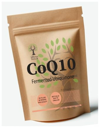 Mother Nature CoQ10 500mg Fermented Ubiquinone Softgels (120 Softgels) | Natural fermented ubiquinone, 500 mg in every softgel. No fillers, no binders. Packed in the United Kingdom.