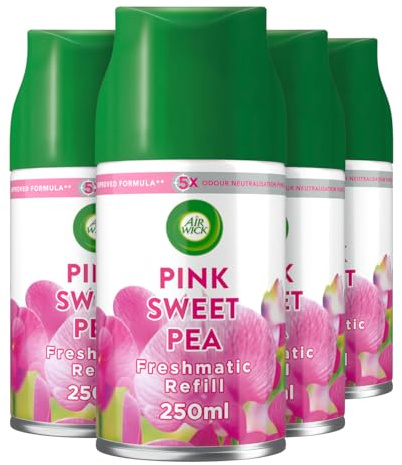 Air Wick Essential Oils Pink Sweet Pea Freshmatic Max Single Refill, 250 ml