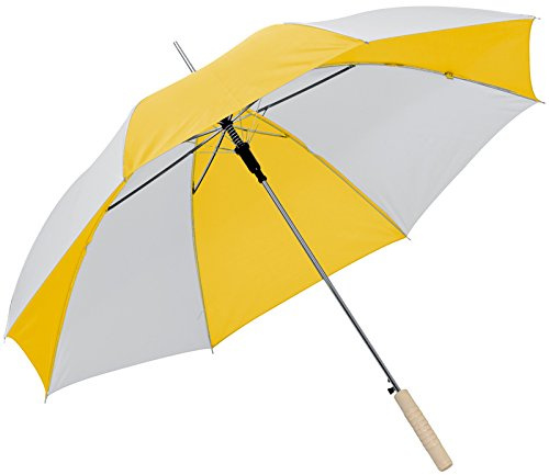 Automatik-Regenschirm / Farbe: weiss-gelb