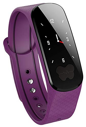 HUYA Rastreador De Actividad para NiñOs Hombres Mujeres Fitness Reloj Inteligente Nadar Seguro Salud Bluetooth Pulsera Inteligente Reloj Pantalla TáCtil PodóMetro Pulsera,Purple