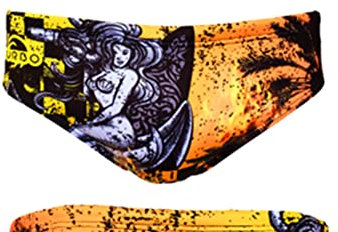Turbo - Badehose WP für Herren, Dirty Surf, Wasserball, Wettkampf, Schwimmen und Triathlon, bequeme Passform, orange