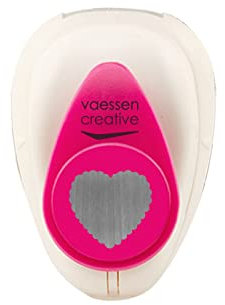 Vaessen Creative Motivstanzer Herz - 1.4 x 1.5 cm - Stanzer für Bastelpapier, Tonpapier, Scrapbookpapier oder Decoupagepapier