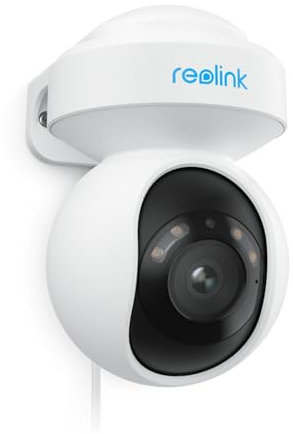 Reolink 4K PoE Überwachungskamera Aussen, IP-Kamera für den Außenbereich mit Farbnachtsicht, 355° Schwenken & 50° Neigen, Auto-Tracking, Smart-Erkennung, Zwei-Wege-Audio, E1 Outdoor SE PoE