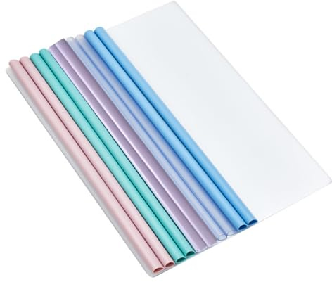 A4 Couverture de Rapports, Chemise de Couvertures de Rapports avec Barre Coulissante, Plastique Chemise de Couvertures de Rapports, Couvertures de Rapport Claires, Dossier Coulissante Plastique,10 PCS