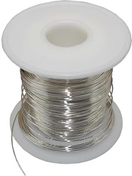 DFDPAXL Fil d'argent Pur À 99,99% Longueur 20 Cm, Diamètre du Fil en Argent Sterling 1-2 Mm Adapté Aux Applications Artisanales Et Industrielles,Diameter 1mm