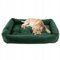 MISIOO Hundebett Kleine Hunde 75x55cm Grün - Waschbares und Bequemes Hundebett für Hunde - Komfortables und Pflegeleichtes Dog Bed für Kleine Haustiere - Ideal für den Täglichen Gebrauch Pet Zen