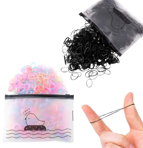 2000 Pezzi Mini Fasce Elastiche per Capelli, Mini Elastici Gomma Morbidi, per Bambini Capelli di Bande Intrecciare, per Bambini, Acconciatura da Sposa, Piccoli Dreadlock e Altro Ancora