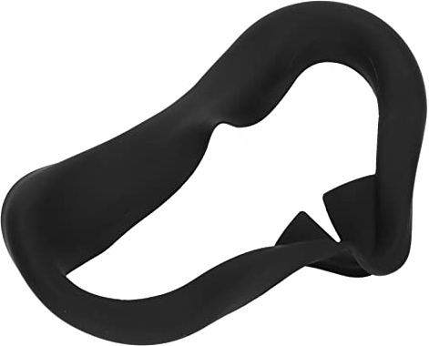 VR Standard ögonkudde, Lätt Att Rengöra Bekväm VR -kiselmask Ansiktsskydd Svettigt för Virtual Reality -headset för 2 spel (Svart)