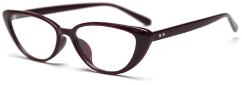 moomoobird Fashion Cat-Eye, montatura per occhiali da donna TR90, lenti trasparenti vintage da donna, rosso con trasparente