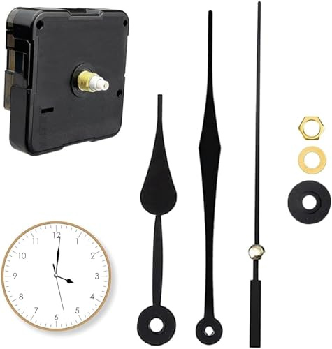 Blunivia Universal Silent Quartz Clock Movement Kit with 3 Hands for DIY Wall Clock Repair and Crafting Projects
