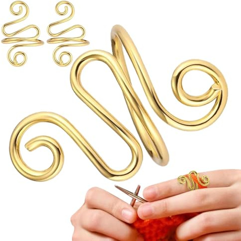 Virkningsring - 3X justerbart garn, spänningsstyrverktygsset, stickring