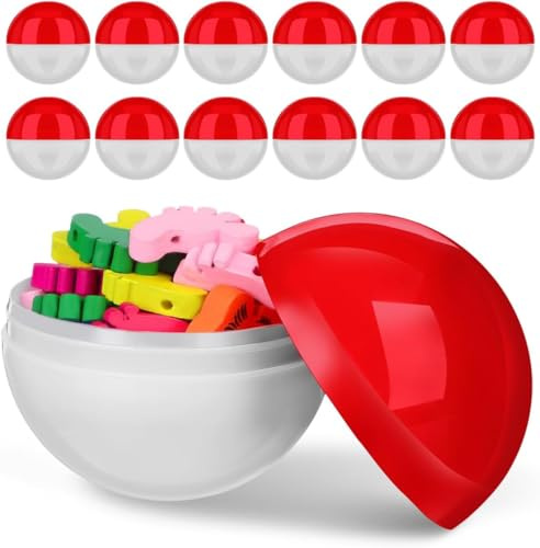 Lot de 50 boules rondes vides en plastique pour distributeur de bonbons à remplir - 6,5 cm