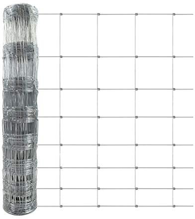 casa pura Valla para salvajes galvanizada en calidad de comercio especializado, diferentes alturas según el tipo de animal, 50 m de largo, valla para pastos, valla forestal, valla de alambre, valla de